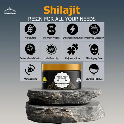 Miniatura 4 de Resina Shilajit pura del Himalaya Shilajit orgánico Probado en laboratorio de 0.88 onzas Impulso de energía Apoyo inmunológico Mejora
