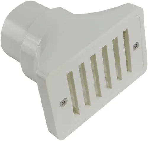 Miniatura 2 de Desagüe de piso Accesorios de repuesto de base de salida de desbordamiento de agua de rejilla de drenaje ABS blanco de 2 pulgadas