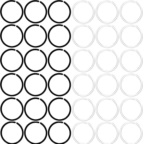 100 piezas antialérgicas de plástico unisex de 0.71 oz (20 g), retenedores de agujero de aro y anillos de nariz transparentes para orejas sensibles