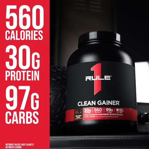 Miniatura 5 de Rule 1 Clean Gainer - Fórmula de ganancia magra alta en proteínas con 560 calorías, 30g de proteína de espectro completo, más de 90g