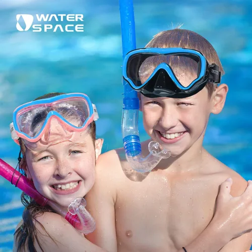 Miniatura 7 de Water Space Kids Swimming Goggles Swim Mask with Nose Cover for Kids Youth 3-15, Anti-Shattered Lens UV Protection No-leak Rosa y azul (paquete de 2)