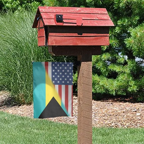 Miniatura 7 de Bandera de las Bahamas de Estados Unidos para el jardín, 12 x 18 pulgadas, pancartas verticales, cartel de doble cara para decoración del hogar