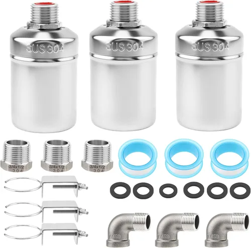 Miniatura 10 de 2 Pack Water Float Valve,1/2" to 3/4'' 1'' 304 Stainless Steel Fully Automatic Water Level Controller Float Valve