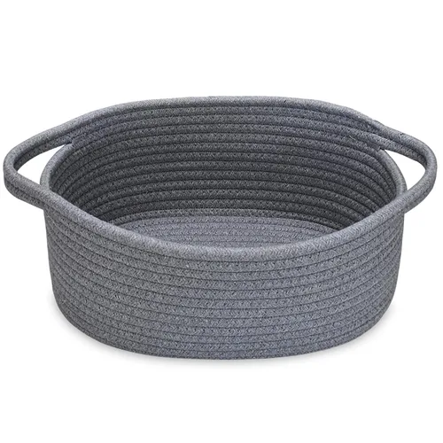 Miniatura 28 de ABenkle Cesta Pequeña con Asas - Contenedor de Almacenamiento Tejido de Cuerda Decorativo Duradero Cubo Organizador de Estante, Cesta de Regalo