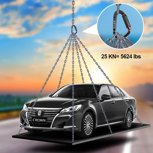 Miniatura 4 de FVW Mosquetones de bloqueo automático para escalada en roca, mosquetones profesionales de 25KN (5620 lbs) resistentes para rapel, columpio, rescate