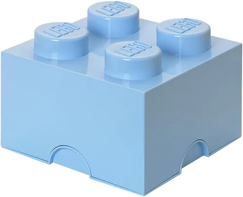 Miniatura 12 de LEGO - Ladrillo de almacenamiento con 4 tachuelas, color gris oscuro, caja de almacenamiento apilable de plástico con tapa para niños y adultos