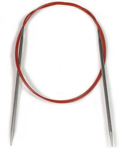 Miniatura 6 de ChiaoGoo - Aguja para tejer circular de acero inoxidable (102 cm), color rojo