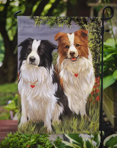 Miniatura 3 de Caroline's Treasures PPP3029GF Bandera de jardín de Border Collie Patrol Bandera de buzón Bandera decorativa para patio exterior, patio, obras