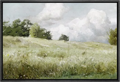 Miniatura 12 de wall26 Lienzo Enmarcado Impreso Arte de Pared Verde Salvia Bosque Árbol Campo de Flores Paisaje Naturaleza Vida Silvestre Ilustraciones Bellas Artes