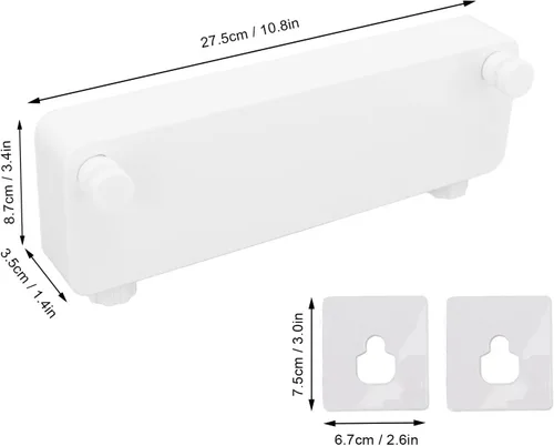 Miniatura 2 de CHICIRIS Tendedero retráctil, línea de lavandería retráctil, doble línea de ropa de acero inoxidable, línea de secado de ropa retráctil para montaje