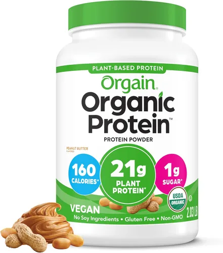 Miniatura 10 de Orgain - Proteína vegana orgánica en polvo, pastel de cumpleaños - 21g de proteína a base de plantas, 7g de fibra prebiótica, bajo en carbohidratos