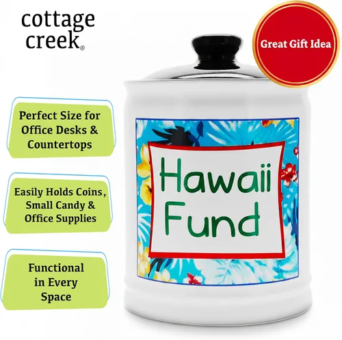 Miniatura 5 de Cottage Creek Tarros Hawaii Fund Travel Bank – Alcancía de cerámica para vacaciones y viajes esenciales para mujeres, hombres, parejas Regalo