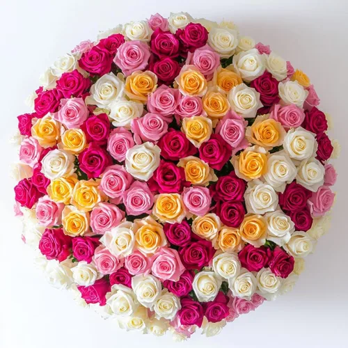 Miniatura 32 de GlobalRose Ramo de 50 rosas surtidas, rosas de origen responsable, flores frescas, ramo fresco de flores seleccionadas a mano para el día