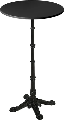Miniatura 7 de Mesa de bar de 43.3 pulgadas de alto, moderna mesa de pub bistró, mesa redonda de cóctel para 2-3 personas, mesas de café de altura de bar Negro mate