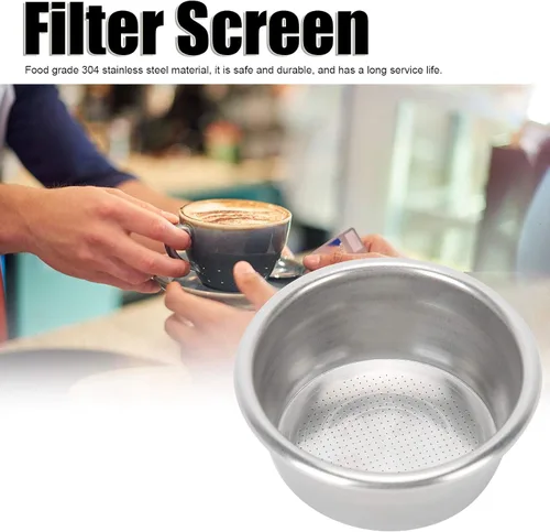 Miniatura 2 de Cesta portafiltro de café de 2.087 in, colador de café no presurizado de acero inoxidable, cesta de filtro de café expreso, repuesto para cafetera