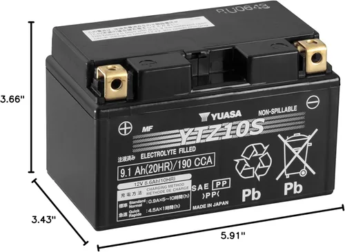 Miniatura 3 de Yuasa YTZ10S batería
