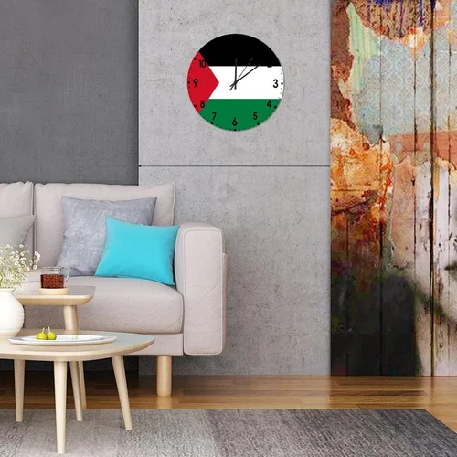 Miniatura 241 de Cheyan Reloj de pared con bandera de Canadá de 12 pulgadas, silencioso, sin tictac, de PVC, funciona con pilas, reloj redondo decorativo, regalo