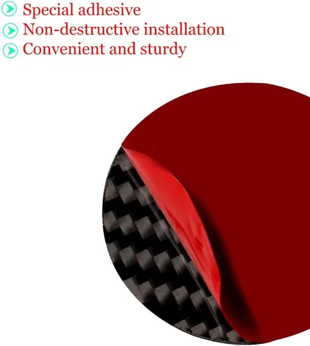 Miniatura 6 de Blazeray Accesorios interiores de fibra de carbono, cubierta decorativa, ajuste adhesivo para Audi A4 B9 2017-2019 (cubierta de perilla central)