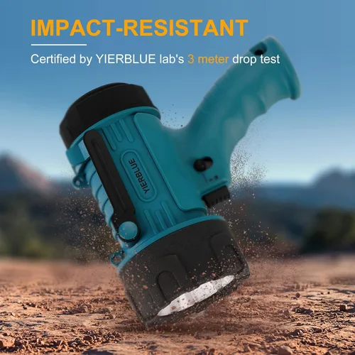 Miniatura 4 de YIERBLUE Linterna de Foco Recargable con 1000000 Altos Lúmenes LED, Foco de Largo Alcance Impermeable IP67, Linterna de Mano Resistente a Impactos