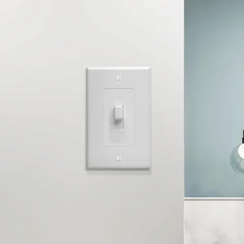 Miniatura 2 de TayMac 5070W MASQUE 2000 - Placa de pared para interruptor de palanca decorativa de tamaño mediano de 1 banda con cubierta de palanca, cubierta