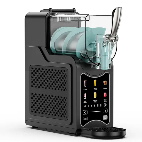 Máquina para hacer granizados de 88 onzas para uso doméstico y comercial, no necesita hielo, grosor ajustable, máquina de bebidas congeladas para