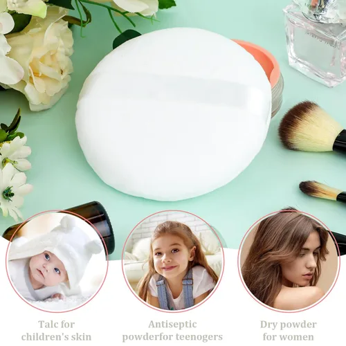 Miniatura 2 de 1 paquete de 1 soplete grande de 5 pulgadas para polvo facial, ultra suave, lavable, suelto, esponja de mezcla redonda, esponja para ajustar