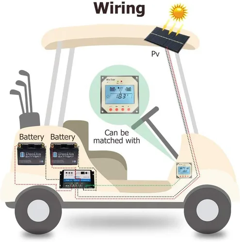 Miniatura 5 de EPEVER Medidor MT-1 remoto con pantalla LCD para controlador de carga solar EPIPDB-COM Serie 10A/20A Sistema de carga de panel solar de doble batería