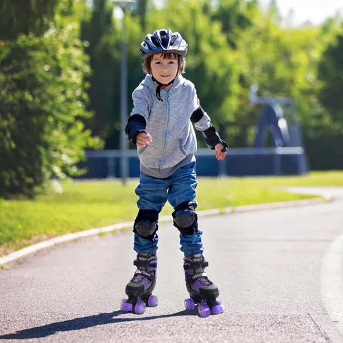 Miniatura 6 de Nattork Patines de ruedas para niños y niñas, patines ajustables de 4 tamaños con ruedas iluminadas para adolescentes, principiantes, deportes al