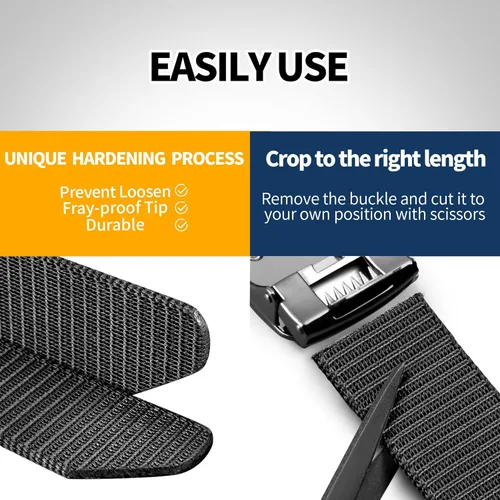 Miniatura 9 de Cinturón de nailon para hombre, cinturones tácticos, cinturón de lona transpirable con hebilla