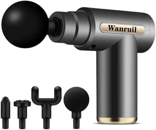 Miniatura 8 de Pistola de masaje, masaje muscular de tejido profundo mejorado para aliviar el dolor, masajeador de percusión con 4 cabezales de masaje y motor