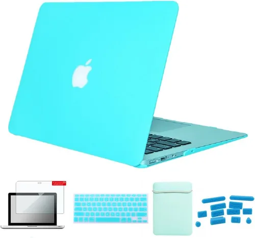 Miniatura 36 de Pack 5 en 1 de carcasa para MacBook Air, de Se7enline, de plástico duro, tacto suave, con protector de teclado de silicón, protector de pantalla