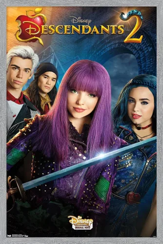 Miniatura 19 de Trends International Disney Descendants 2 - Póster de pared de una hoja, 14.725 x 22.375 pulgadas, versión enmarcada de madera de granero