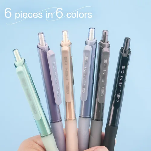 Miniatura 6 de NNY Bolígrafos de gel de tinta negra de 0.020 in con agarre cómodo para escritura suave, suministros escolares y de oficina (paquete de 6)