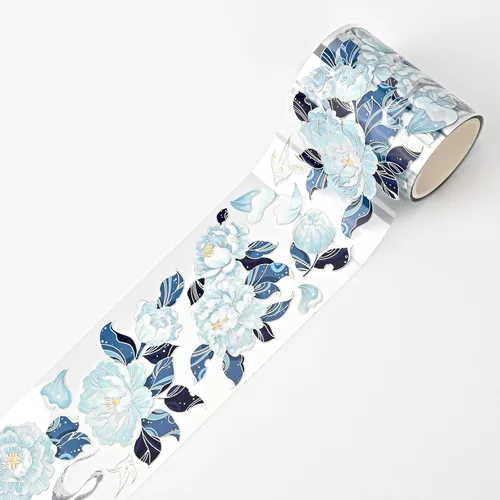 Washi Tape - Cinta adhesiva decorativa de PET para manualidades, diarios, planificadores, suministros de álbumes de recortes, calcomanías de diseño