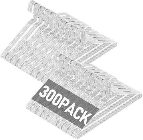 Miniatura 8 de SPECILITE Paquete de 100 perchas de alambre de metal a granel para trajes de tamaño estándar, abrigos, camisas, pantalones, faldas, ahorro de Bronce