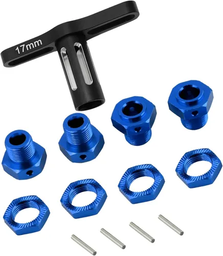 Miniatura 6 de Tuercas de rueda de aluminio de 0.669 in, bujes hexagonales de rueda y llave de rueda para 1/10 Kraton 4X4 4S V2 BLX, Outcast 4X4 4S V2 BLX
