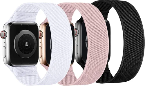 Miniatura 22 de Correa elástica de nailon para Apple Watch, de 1.49, 1.57, 1.61, 1.65, 1.73, 1.77 y 1.772 pulgadas, deportiva, trenzada, Ultra iWatch Serie 8 7 SE 6