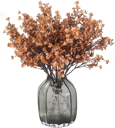 Miniatura 26 de JAKY-Global Flores Artificiales de Tela Aliento de Bebé 12 Ramos Plantas de Seda Falsas Europeas Decoración de Boda Fiesta Ramos de Tacto Real DIY