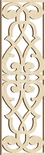 Miniatura 38 de 9 3/8"W x 24 3/8"H x 1/4"T Bellaire Decorativos Paneles de pared de madera calado, abedul