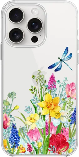 Miniatura 48 de Blingy's Funda para iPhone 15 Pro, lindo estilo de gato con patrón de flor de cerezo divertido diseño de animales de dibujos animados, funda Gato