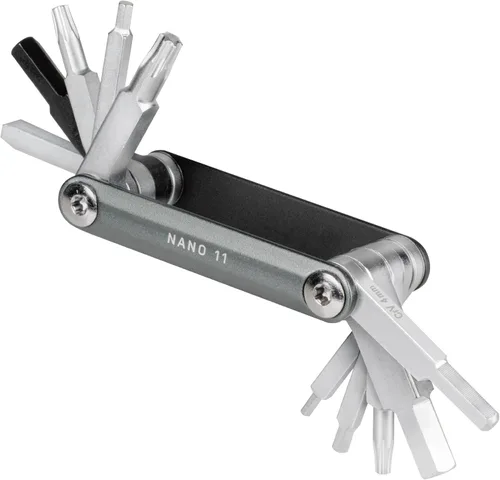 Topeak Nano 11 Multiherramienta – Herramienta compacta de alta calidad mecanizada CNC para bicicleta con 11 funciones, cuerpo de aluminio 7075,