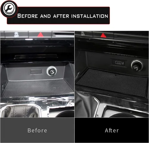 Miniatura 4 de Auovo Portavasos para puerta para Volkswagen VW Atlas Accesorios 2023 2022-2018 Interior personalizado para consola de automóvil, portavasos de Negro