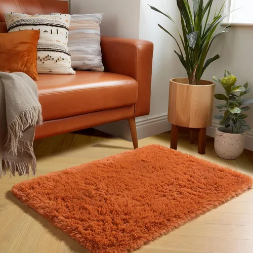 Miniatura 51 de Alfombras moradas para dormitorio de niñas, alfombra de 5 x 8 pies, alfombra peluda esponjosa para sala de estar, alfombras peludas gruesas