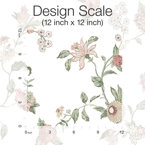Miniatura 4 de RoomMates Waverly RMK12599PL Graceful Garden Trail - Papel tapiz para despegar y pegar, color rosa Rosado