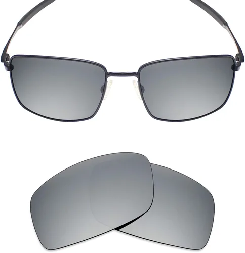 Miniatura 5 de Mryok - 4 pares de lentes polarizadas de repuesto para gafas de sol Oakley Square Wire 2 2014 - Stealth BlackFire RedIce BlueSilver Titanium