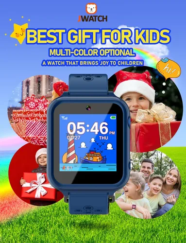 Miniatura 6 de Reloj inteligente para niños, con 10 historias, 24 juegos de rompecabezas, podómetro, despertador, relojes para niños, juguetes para 6, 7, 8, 9, 10