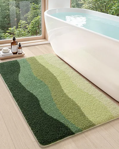 Miniatura 18 de DEXI Alfombras de baño antideslizantes, de 16 x 24 pulgadas, lavables de microfibra, tapete de baño de secado rápido, absorbente ultra suave
