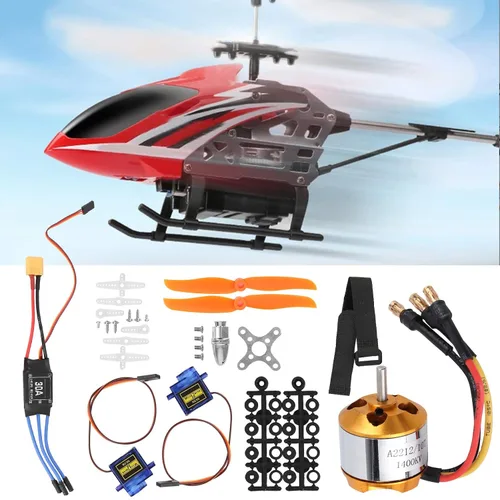 Miniatura 2 de VGEBY Helicóptero RC conjunto de ala fija, 2212 1400KV motor+8060 hélice+9G servo+30A ESC Kit para helicóptero de control remoto 8060 Prop Esc Motor