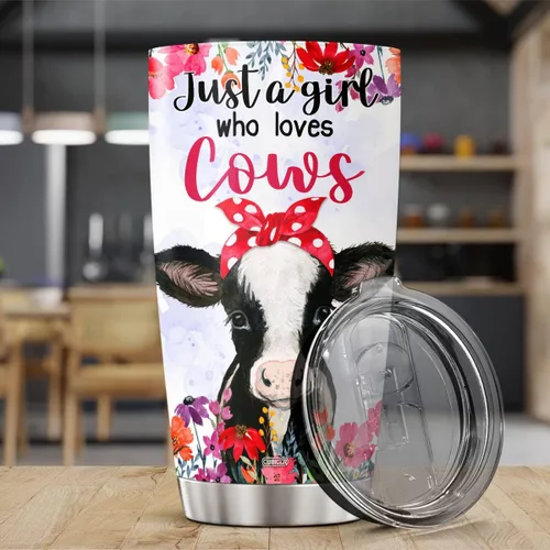 Miniatura 3 de CUBICER Tazas de Vaca con Tapa y Pajilla, Regalos para Mujeres, Mamá, Adolescentes, Adultos, Amantes de las Vacas, Café, Acero Inoxidable, Taza