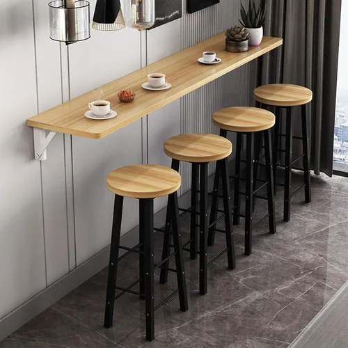 Miniatura 10 de Mesa larga estrecha colgante para el hogar, mesa de comedor para colgar en la pared, pared de cocina plegable, escritorio plegable colgante, tienda
